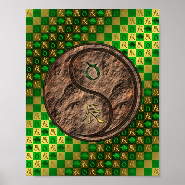 Taurus & Earth Dragon Poster (Front)