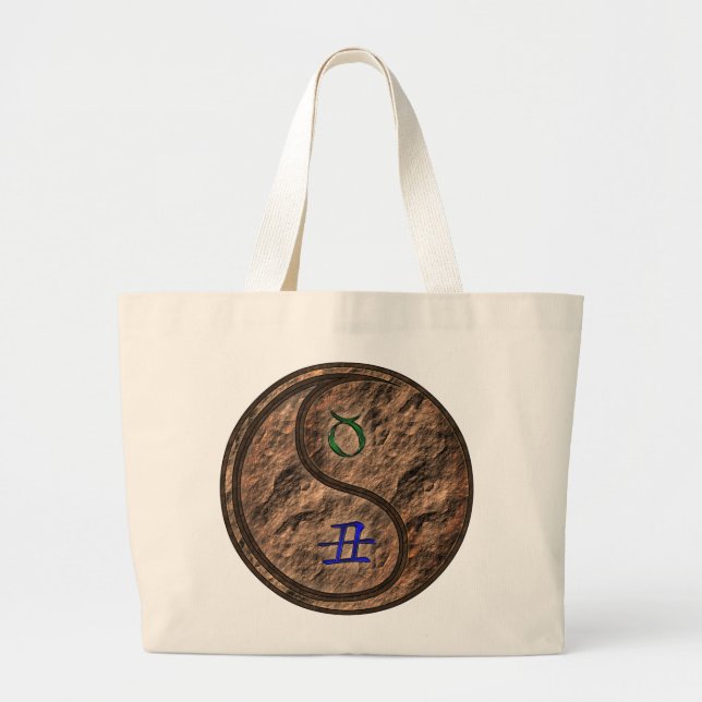 Taurus & Earth Ox Large Tote Bag (Front)