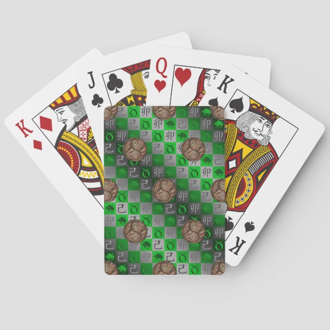 Taurus & Earth Rabbit Playing Cards (Back)