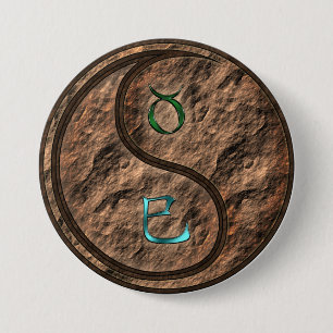 Taurus & Earth Snake 7.5 Cm Round Badge