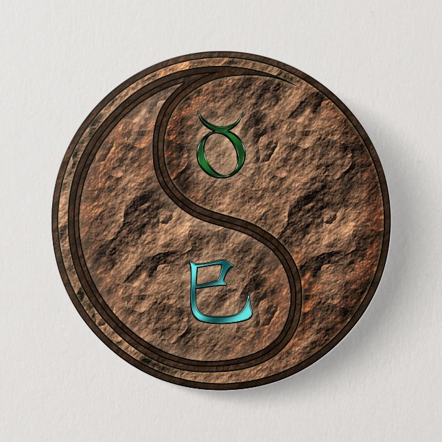 Taurus & Earth Snake 7.5 Cm Round Badge (Front)