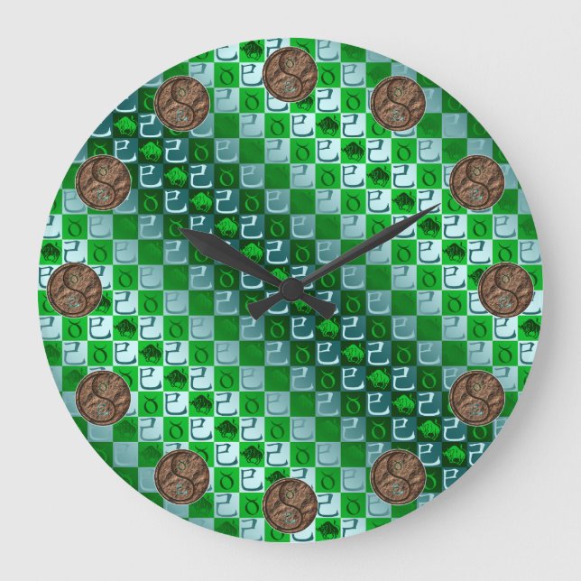 Taurus & Earth Snake Large Clock (Front)