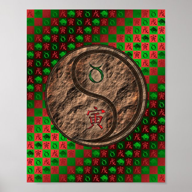 Taurus & Earth Tiger Poster (Front)