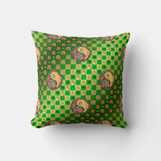 Taurus & Fire Dragon Cushion (Front)