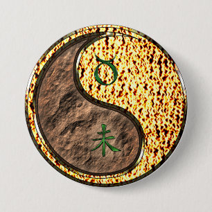 Taurus & Fire Goat 7.5 Cm Round Badge