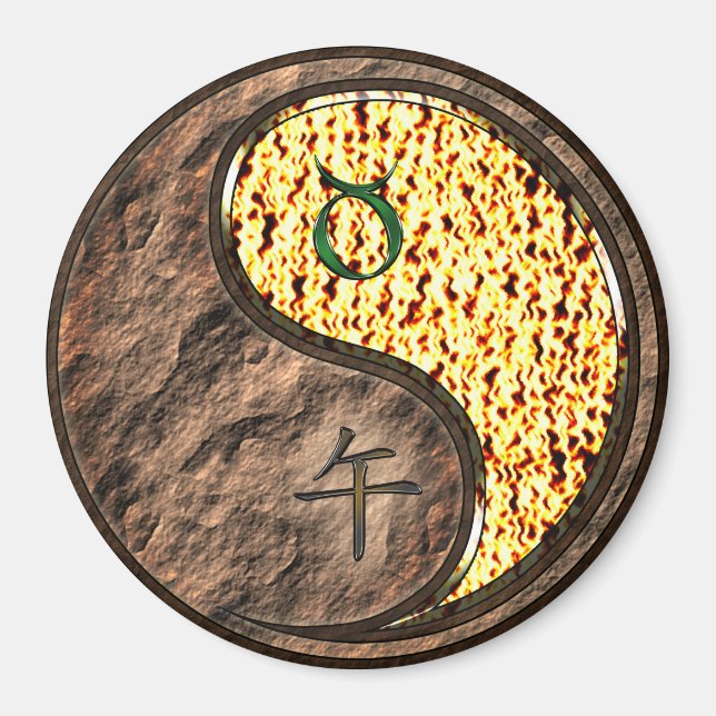 Taurus & Fire Horse Magnet (Front)