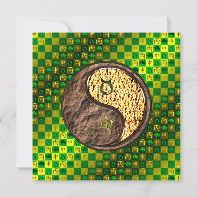 Taurus & Fire Monkey Card (Front)