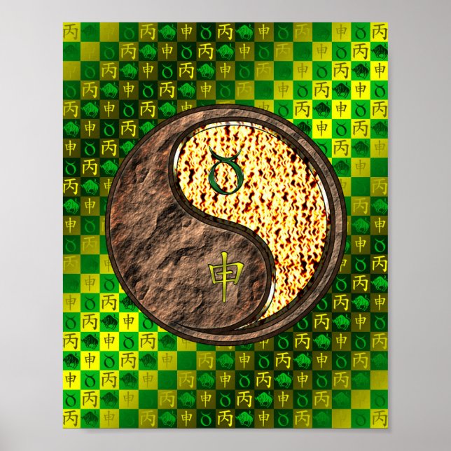 Taurus & Fire Monkey Poster (Front)