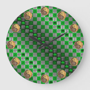 Taurus & Fire Rabbit Large Clock