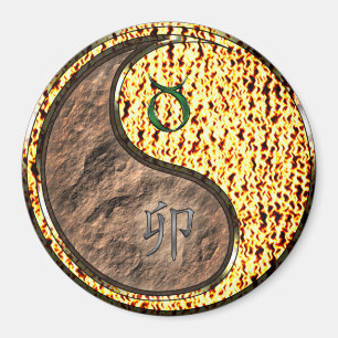 Taurus & Fire Rabbit Magnet