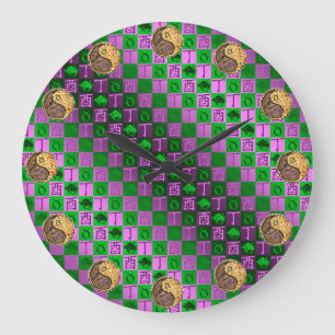 Taurus & Fire Rooster Large Clock