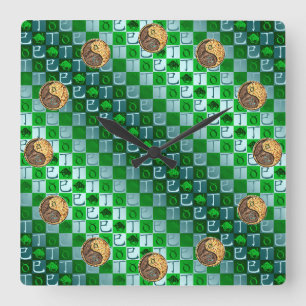 Taurus & Fire Snake Square Wall Clock