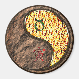 Taurus & Fire Tiger Magnet