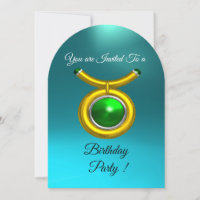 TAURUS,GOLD,GREEN ,AQUA BLUE ZODIAC BIRTHDAY PARTY