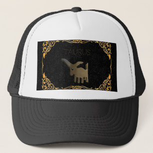 Taurus golden sign trucker hat