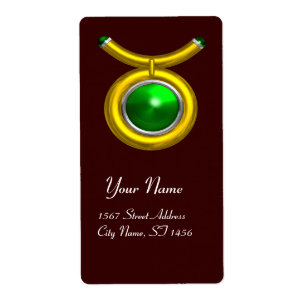 TAURUS / GREEN EMERALD GOLD ZODIAC BIRTHDAY JEWEL