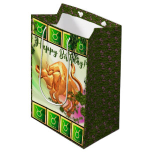Taurus - Happy Birthday Medium Gift Bag