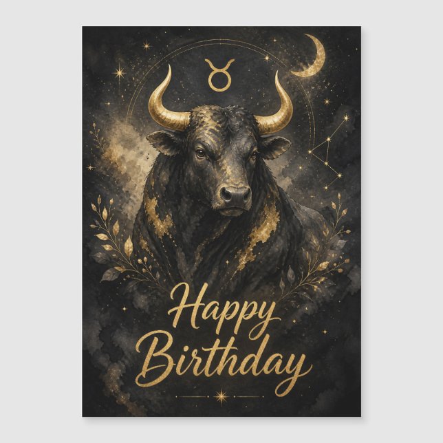 Taurus Happy Birthday Zodiac Design (Front)