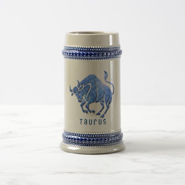 Taurus Horoscope Beer Mug (Center)