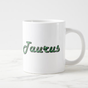 Taurus in Emerald Gemstone Large Coffee Mug