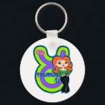 Taurus Keychain<br><div class="desc">Show all of your cosmic friends your love for Zodiac Girls,  purchase this Taurus keychain. Customise it to your style and colour of choice.</div>