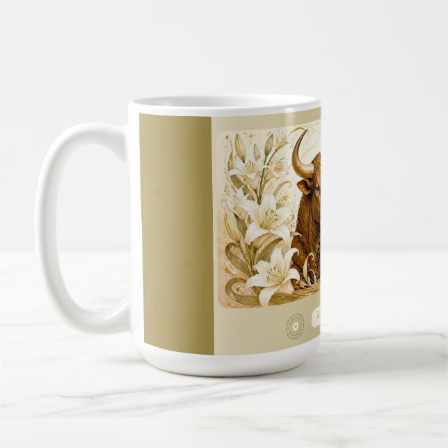 Taurus Lily Art Nouveau Mug (Left)