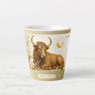 Taurus Lily Art Nouveau Small Latte Mug