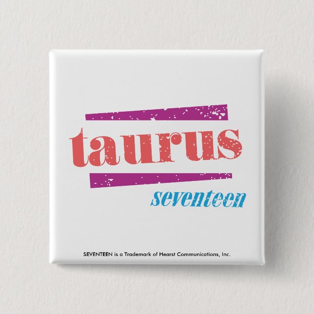 Taurus LtPink 15 Cm Square Badge (Front)