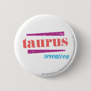 Taurus LtPink 6 Cm Round Badge