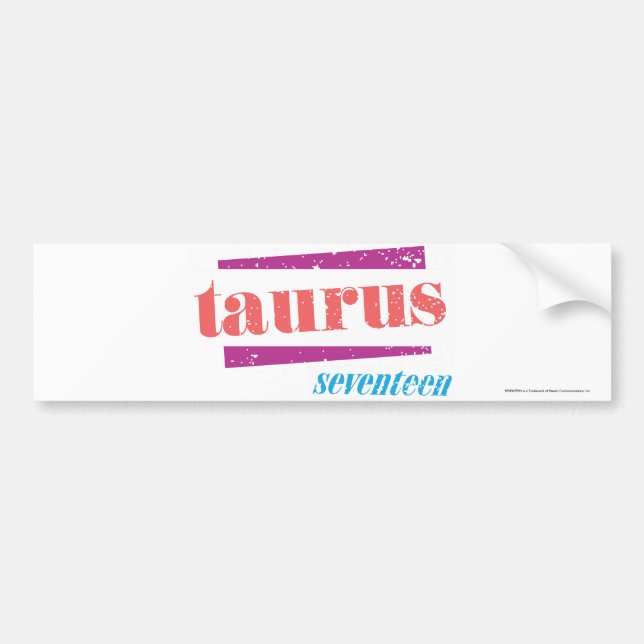 Taurus LtPink Bumper Sticker (Front)