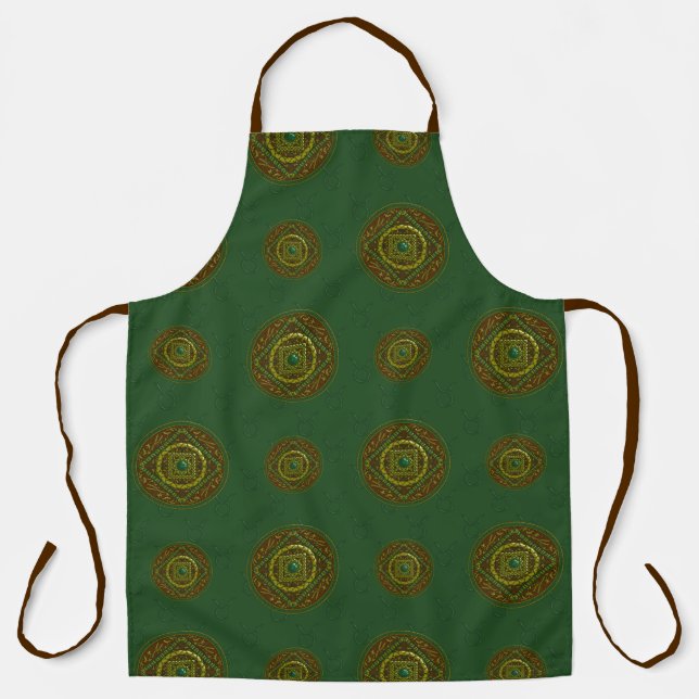 Taurus Mandala All-Over Print Apron (Front)