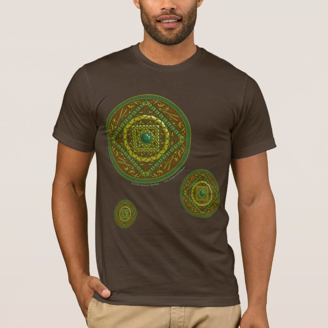 Taurus Mandala Men's Dark Shirt (Front)