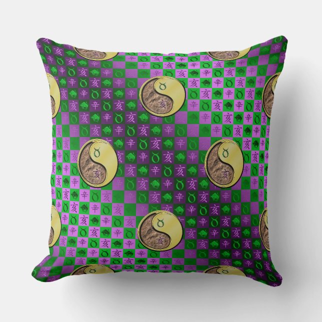 Taurus & Metal Boar Cushion (Front)