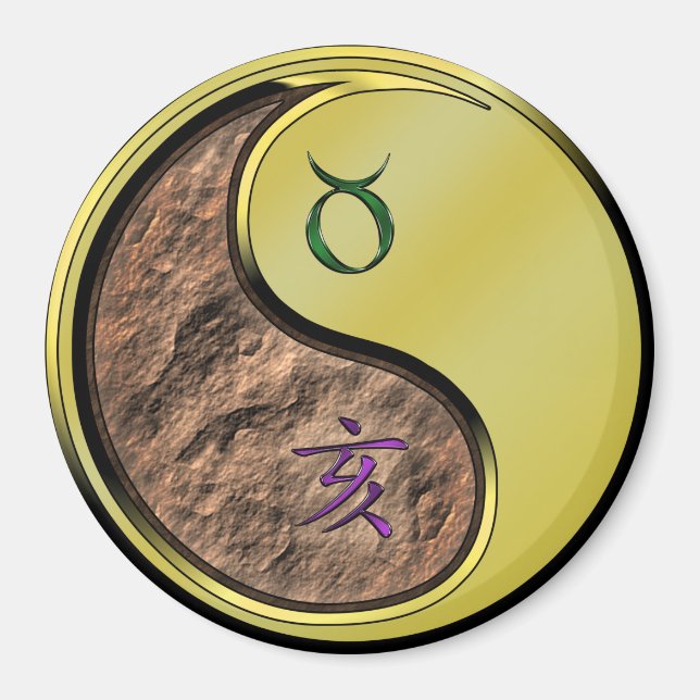 Taurus & Metal Boar Magnet (Front)