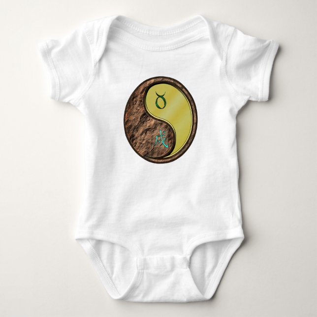 Taurus & Metal Dog Baby Bodysuit (Front)