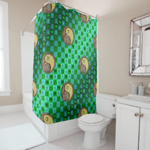 Taurus & Metal Dog Shower Curtain