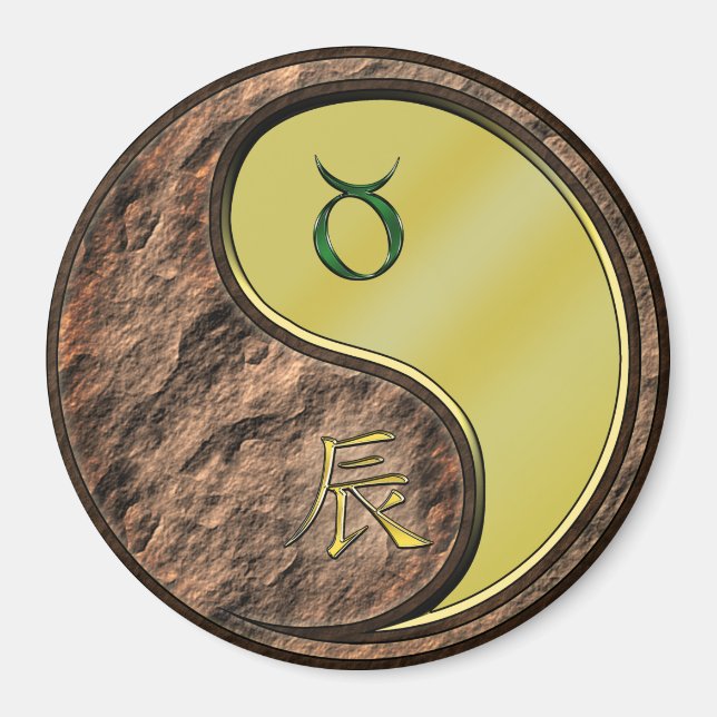 Taurus & Metal Dragon Magnet (Front)