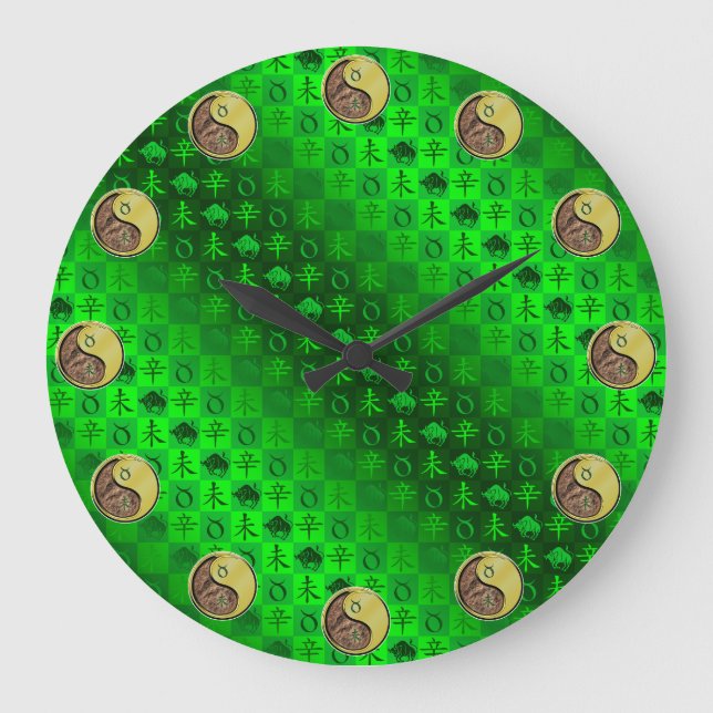 Taurus & Metal Goat Large Clock (Front)