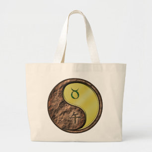Taurus & Metal Horse Large Tote Bag