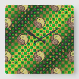 Taurus & Metal Horse Square Wall Clock