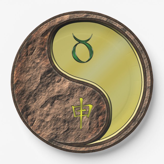 Taurus & Metal Monkey Paper Plate (Front)