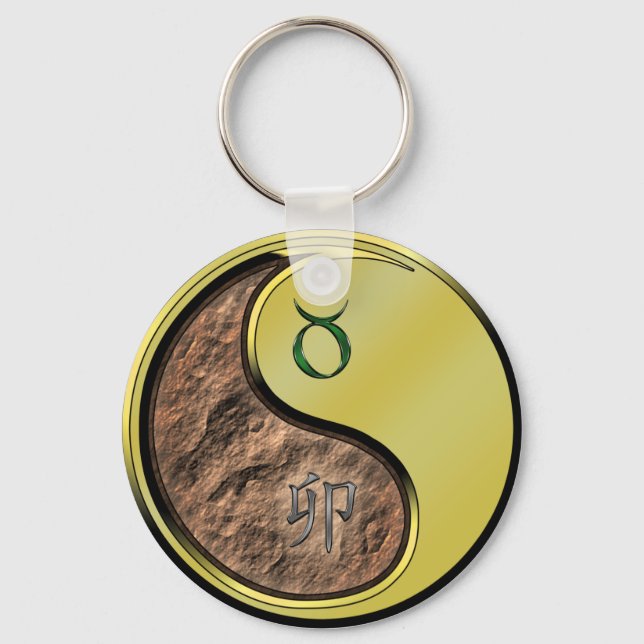 Taurus & Metal Rabbit Key Ring (Front)