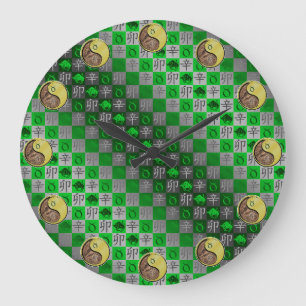 Taurus & Metal Rabbit Large Clock