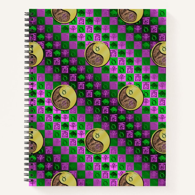 Taurus & Metal Rooster Notebook (Front)