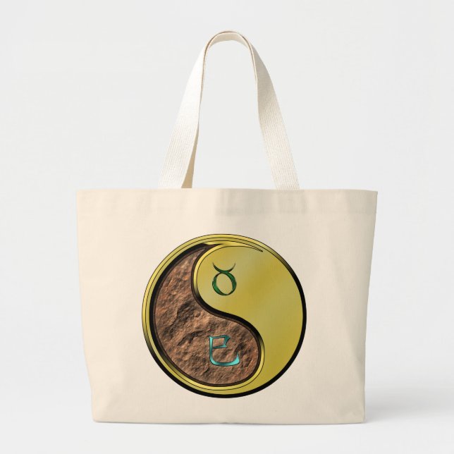 Taurus & Metal Snake Large Tote Bag (Front)