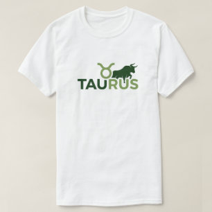 Taurus Modern Overlap Typography Zodiac Graphic T-Shirt