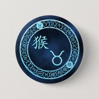 Taurus/Monkey 6 Cm Round Badge