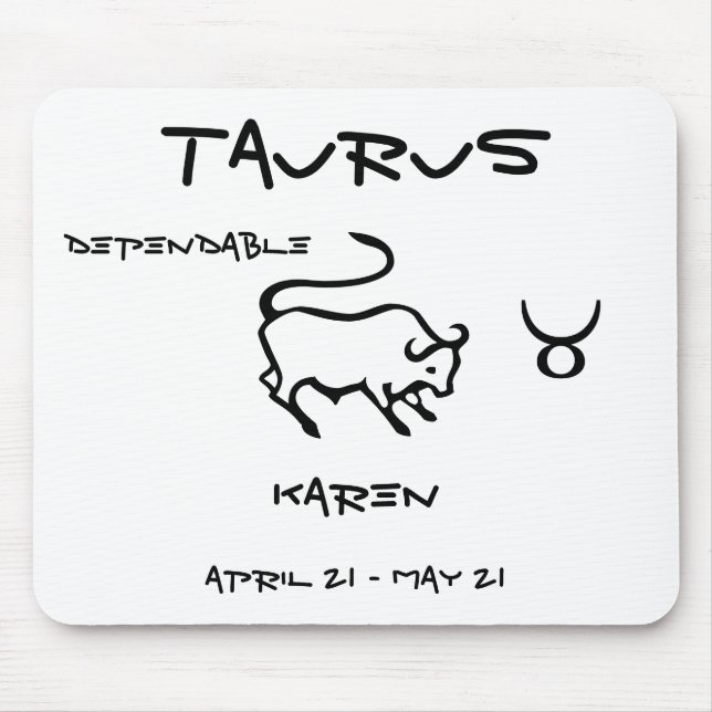 Taurus Personalised Mouse Pad (Front)