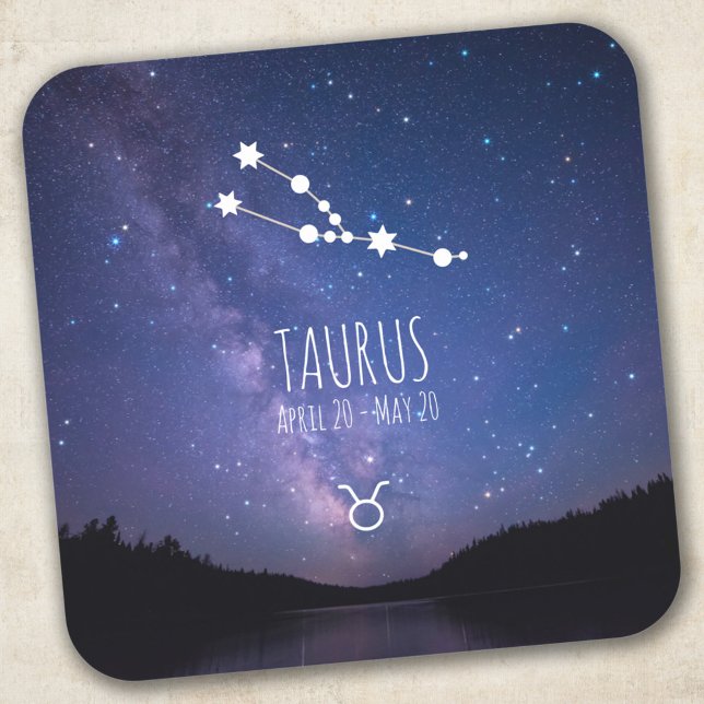 Taurus | Personalised Zodiac Constellation Square Sticker (Creator Uploaded)