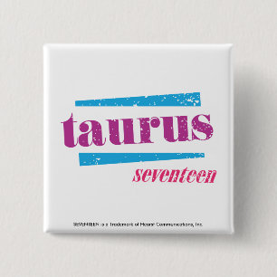 Taurus Purple 15 Cm Square Badge